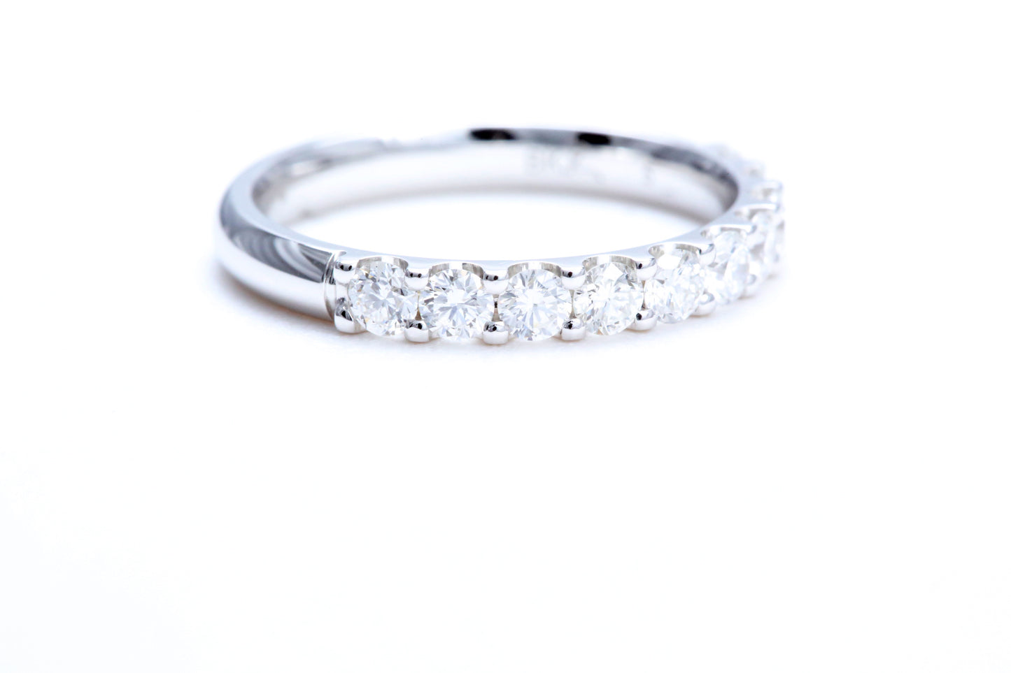 Minimalist Pavé Diamond Ring 3/4 of a carat total weight in 18K white gold
