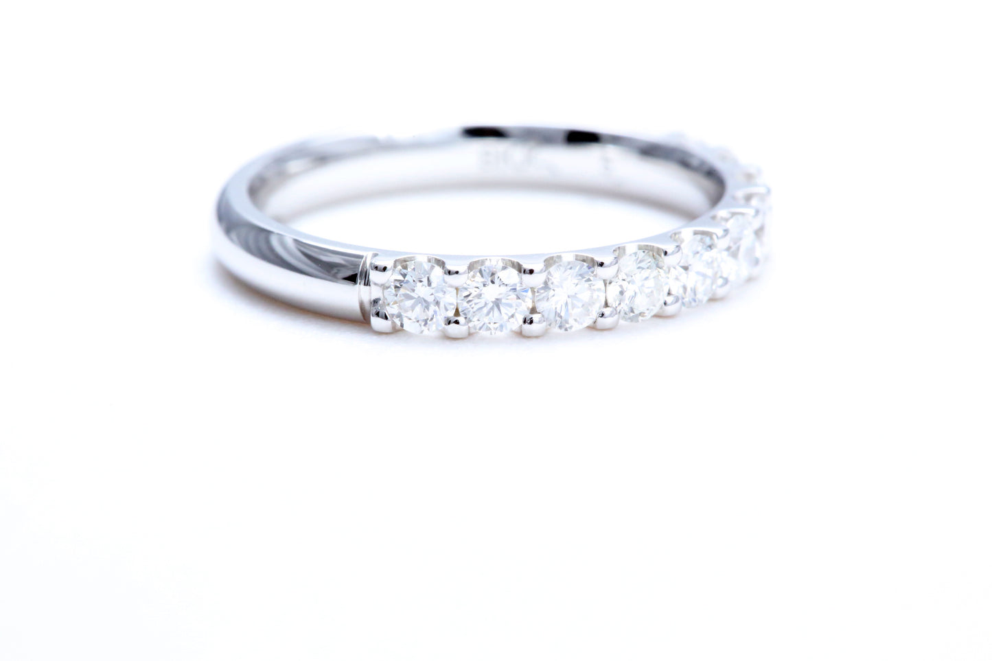 Minimalist Pavé Diamond Ring 3/4 of a carat total weight in 18K white gold