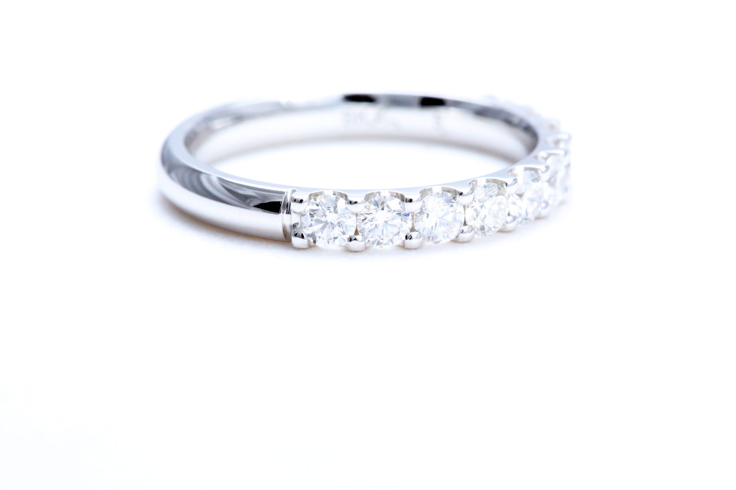 Minimalist Pavé Diamond Ring 3/4 of a carat total weight in 14K white gold