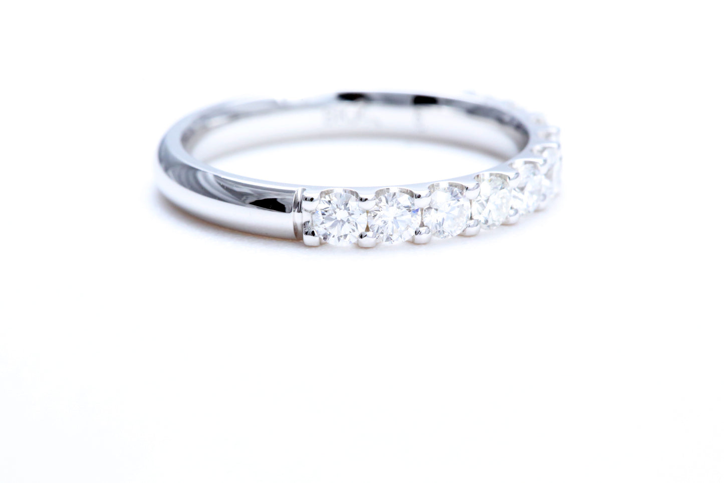 Minimalist Pavé Diamond Ring 3/4 of a carat total weight in 18K white gold