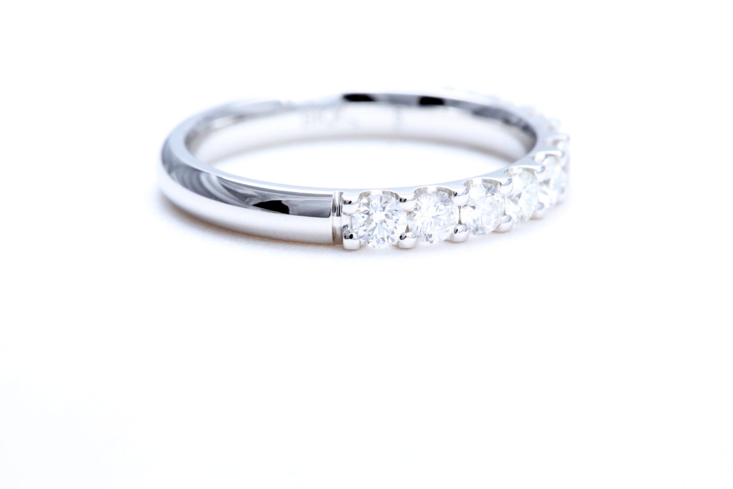 Minimalist Pavé Diamond Ring 3/4 of a carat total weight in 18K white gold
