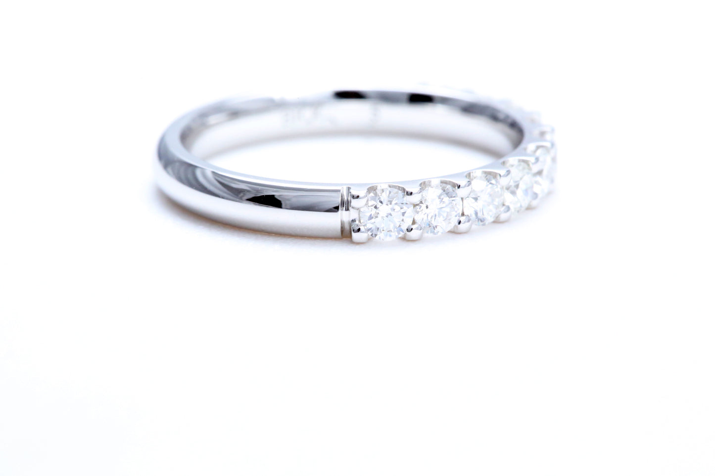 Minimalist Pavé Diamond Ring 3/4 of a carat total weight in 18K white gold