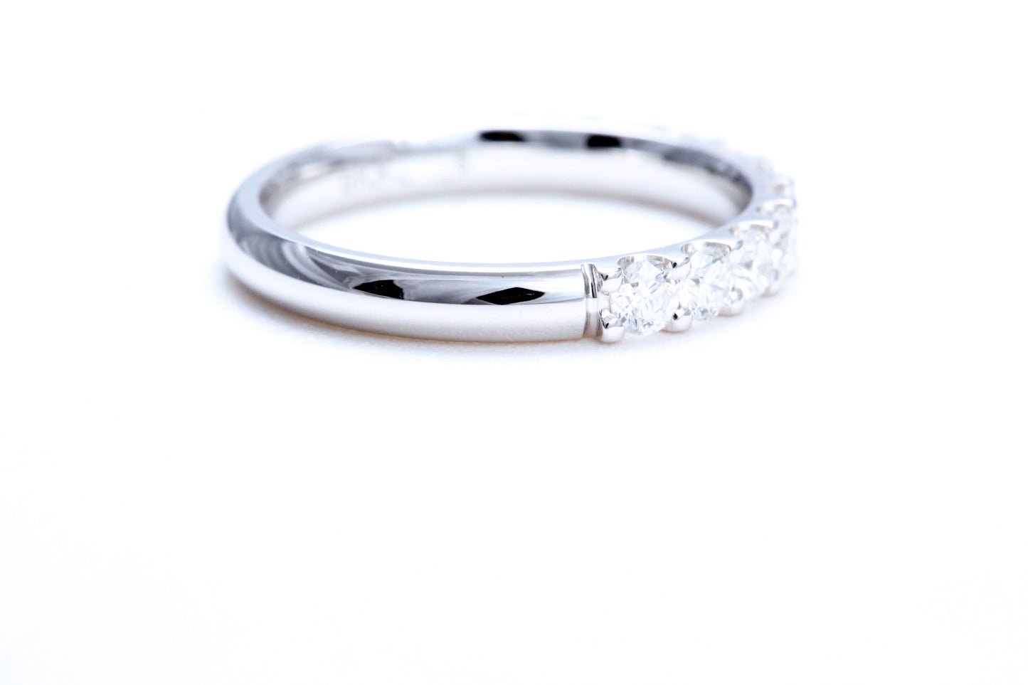 Minimalist Pavé Diamond Ring 3/4 of a carat total weight in 18K white gold