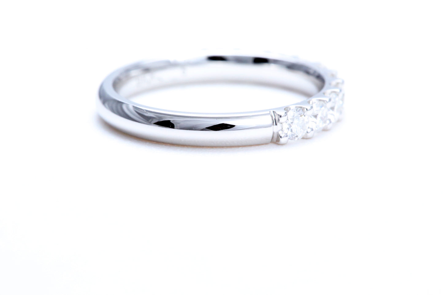 Minimalist Pavé Diamond Ring 3/4 of a carat total weight in 14K white gold