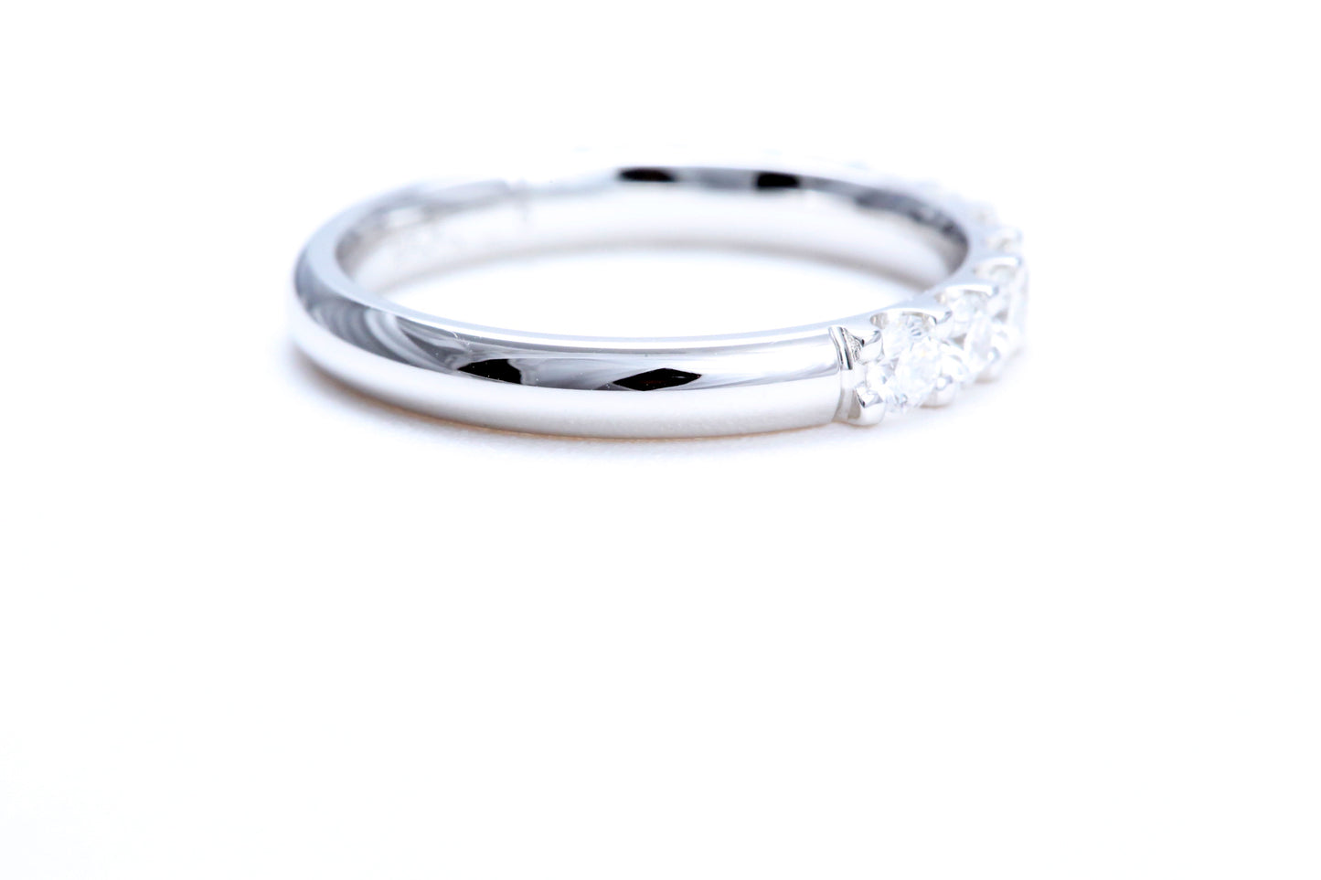 Minimalist Pavé Diamond Ring 3/4 of a carat total weight in 14K white gold