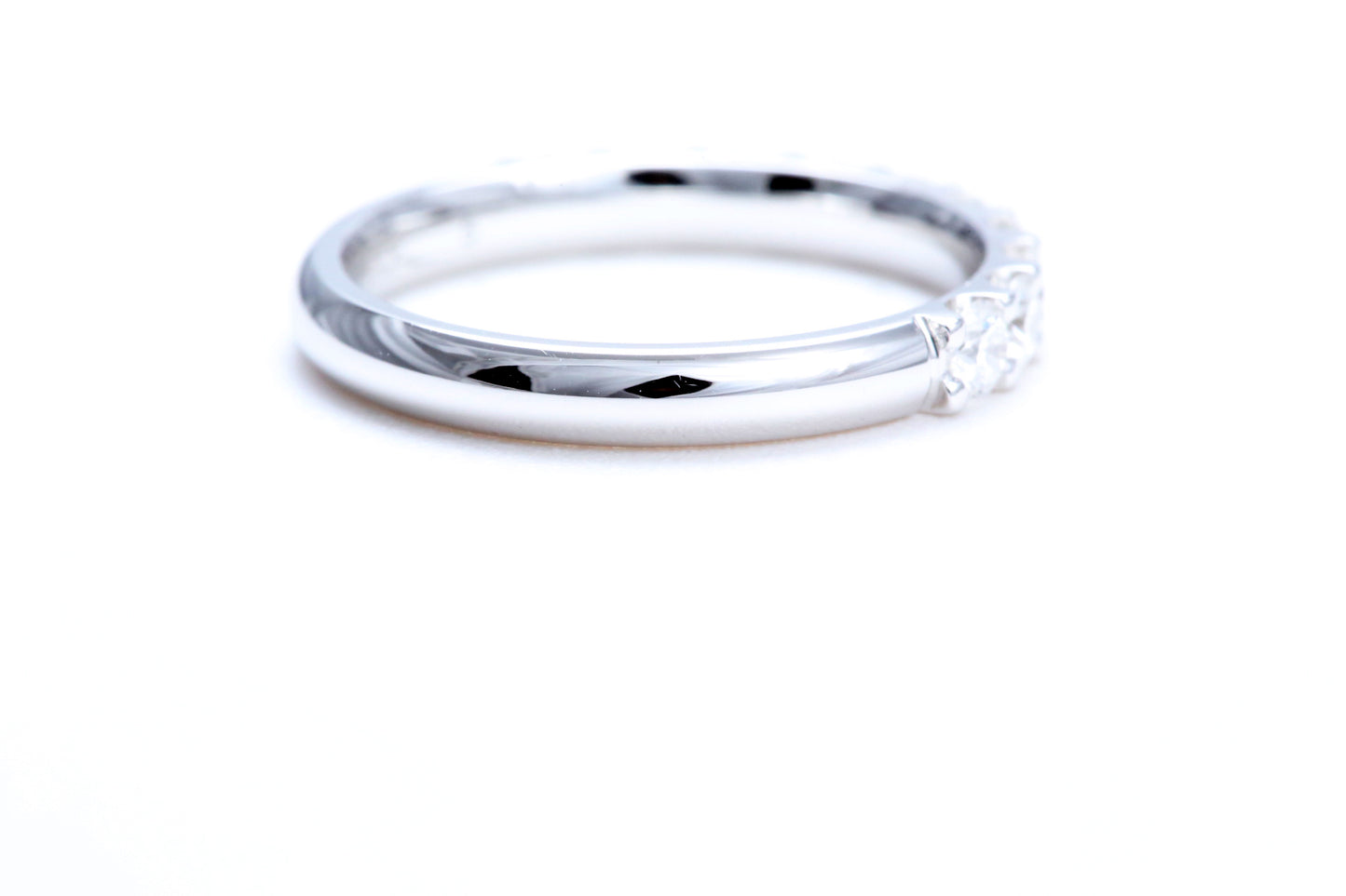 Minimalist Pavé Diamond Ring 3/4 of a carat total weight in 14K white gold