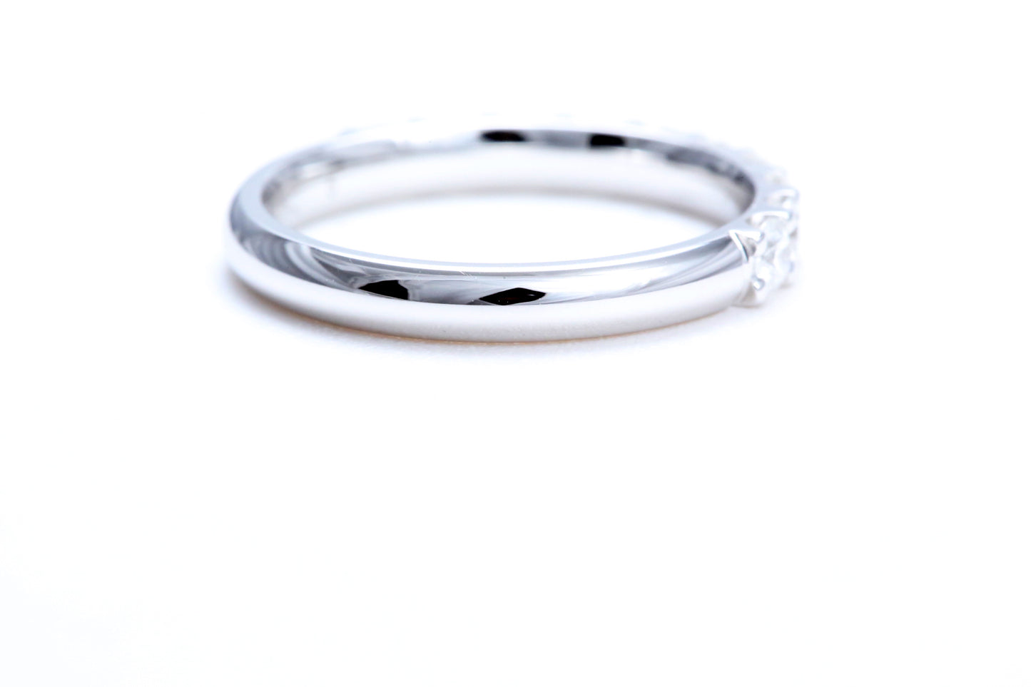 Minimalist Pavé Diamond Ring 3/4 of a carat total weight in 14K white gold