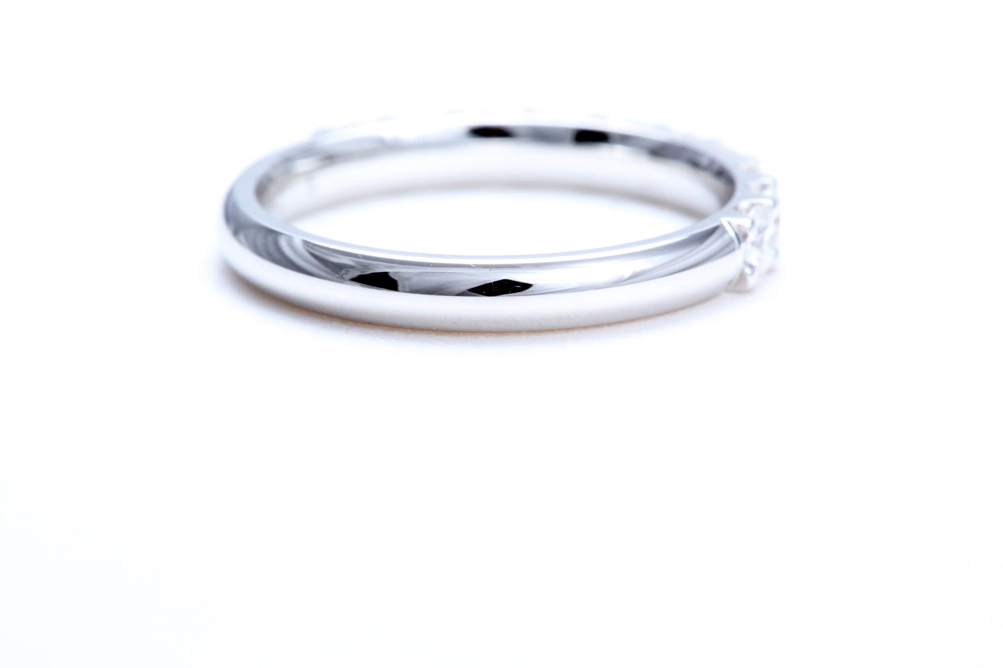 Minimalist Pavé Diamond Ring 3/4 of a carat total weight in 14K white gold