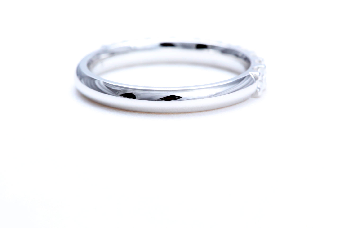 Minimalist Pavé Diamond Ring 3/4 of a carat total weight in 14K white gold