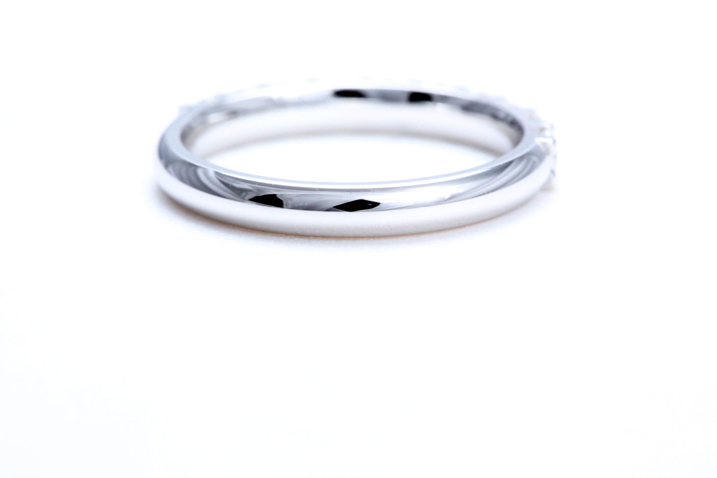 Minimalist Pavé Diamond Ring 3/4 of a carat total weight in 18K white gold