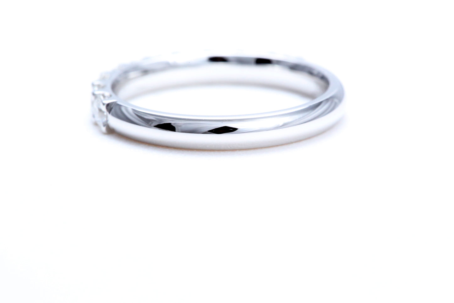 Minimalist Pavé Diamond Ring 3/4 of a carat total weight in 14K white gold