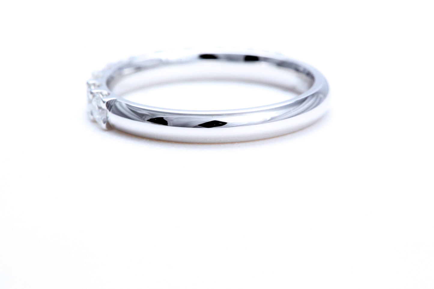 Minimalist Pavé Diamond Ring 3/4 of a carat total weight in 14K white gold