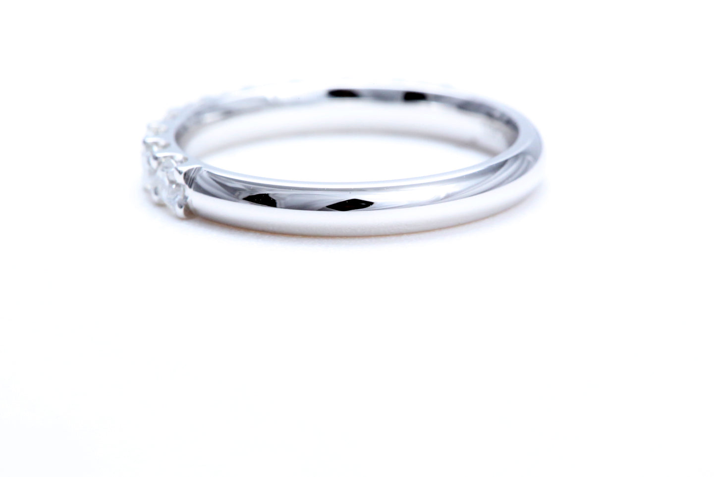 Minimalist Pavé Diamond Ring 3/4 of a carat total weight in 14K white gold