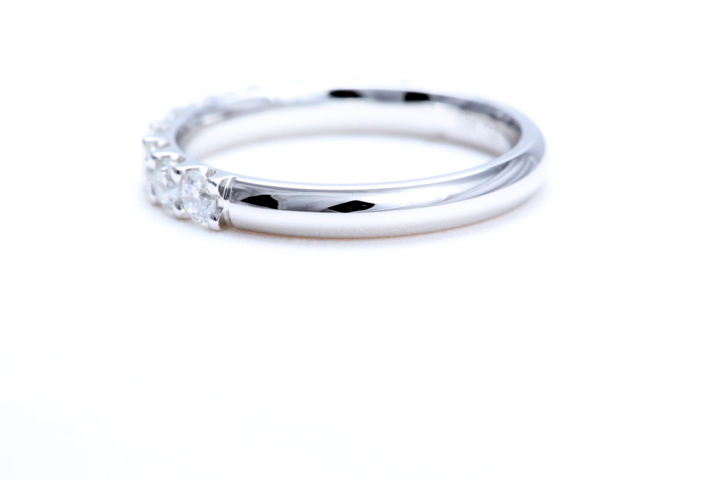 Minimalist Pavé Diamond Ring 3/4 of a carat total weight in 14K white gold