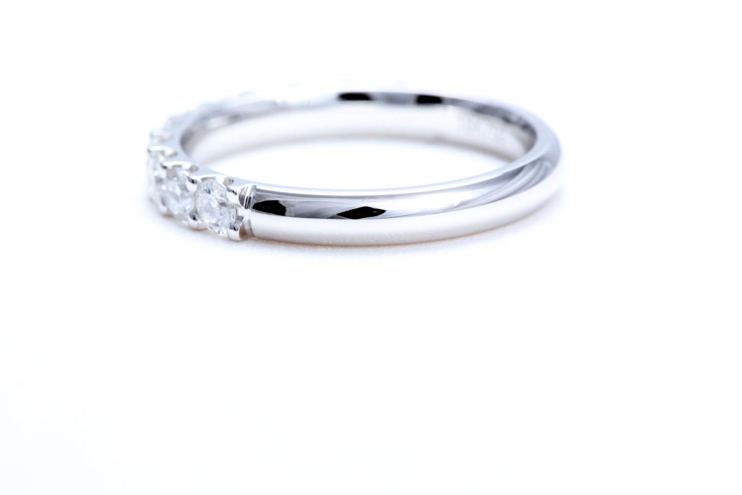 Minimalist Pavé Diamond Ring 3/4 of a carat total weight in 14K white gold