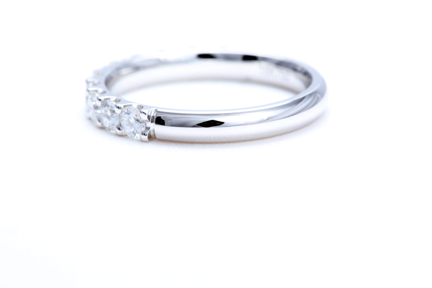 Minimalist Pavé Diamond Ring 3/4 of a carat total weight in 18K white gold