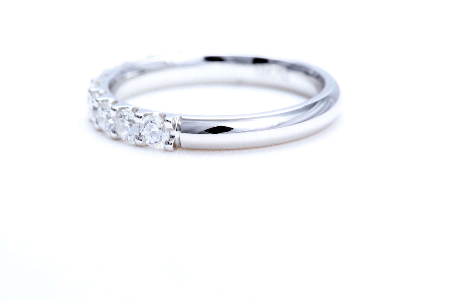 Minimalist Pavé Diamond Ring 3/4 of a carat total weight in 14K white gold