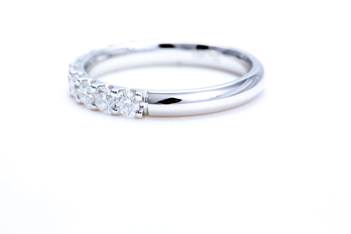 Minimalist Pavé Diamond Ring 3/4 of a carat total weight in 18K white gold