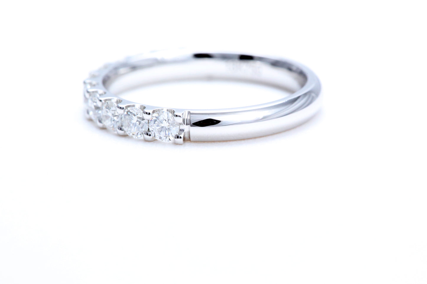 Minimalist Pavé Diamond Ring 3/4 of a carat total weight in 18K white gold