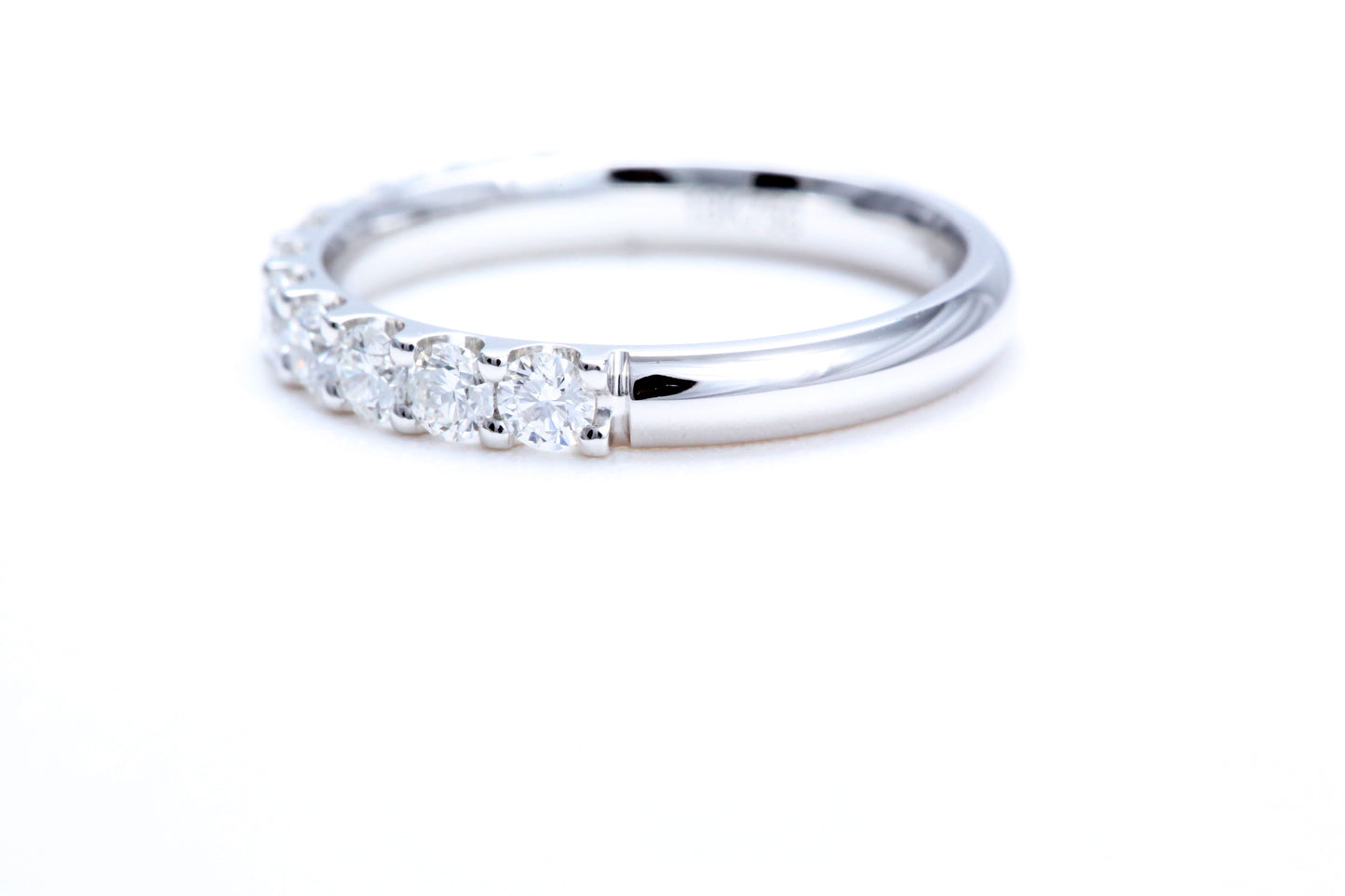 Minimalist Pavé Diamond Ring 3/4 of a carat total weight in 14K white gold
