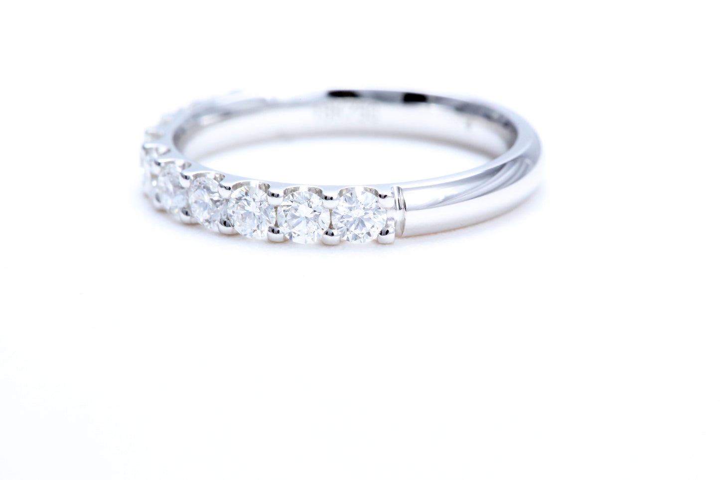 Minimalist Pavé Diamond Ring 3/4 of a carat total weight in 18K white gold