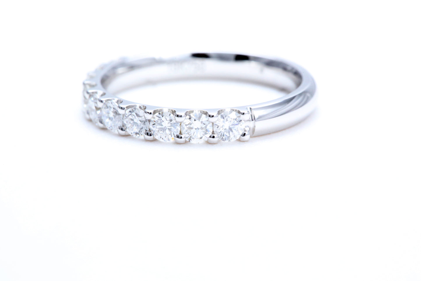 Minimalist Pavé Diamond Ring 3/4 of a carat total weight in 14K white gold