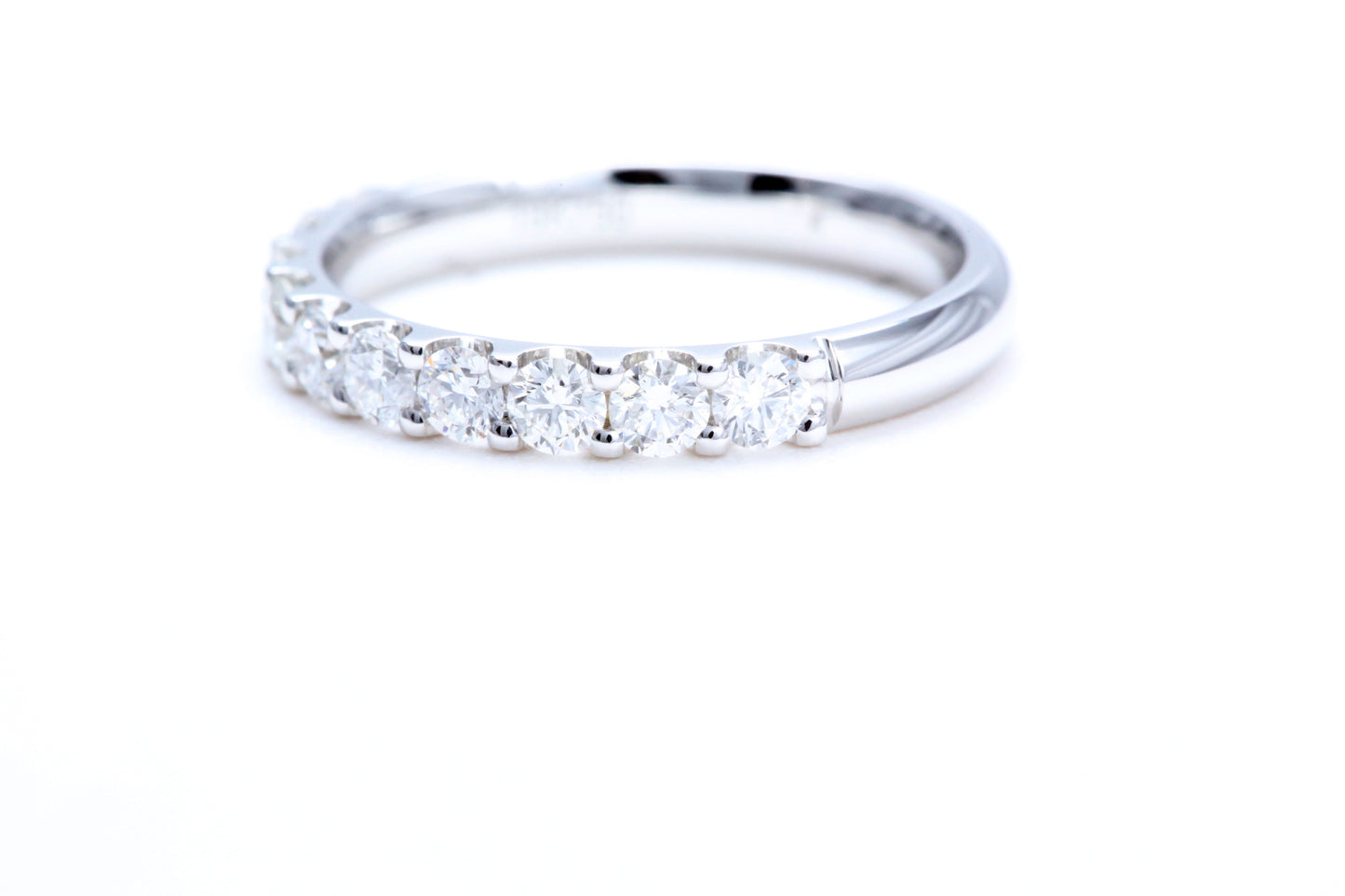Minimalist Pavé Diamond Ring 3/4 of a carat total weight in 14K white gold