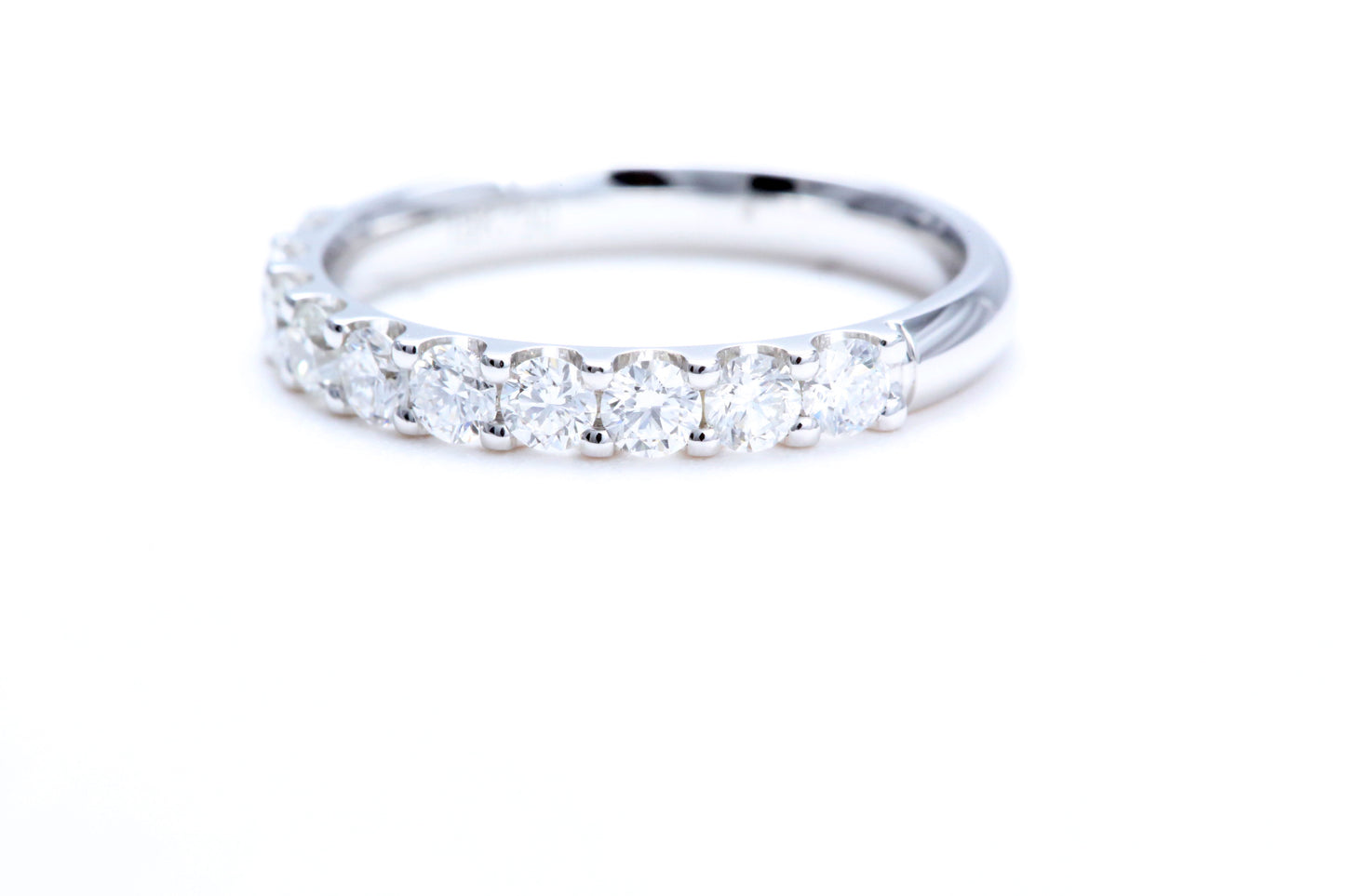 Minimalist Pavé Diamond Ring 3/4 of a carat total weight in 14K white gold