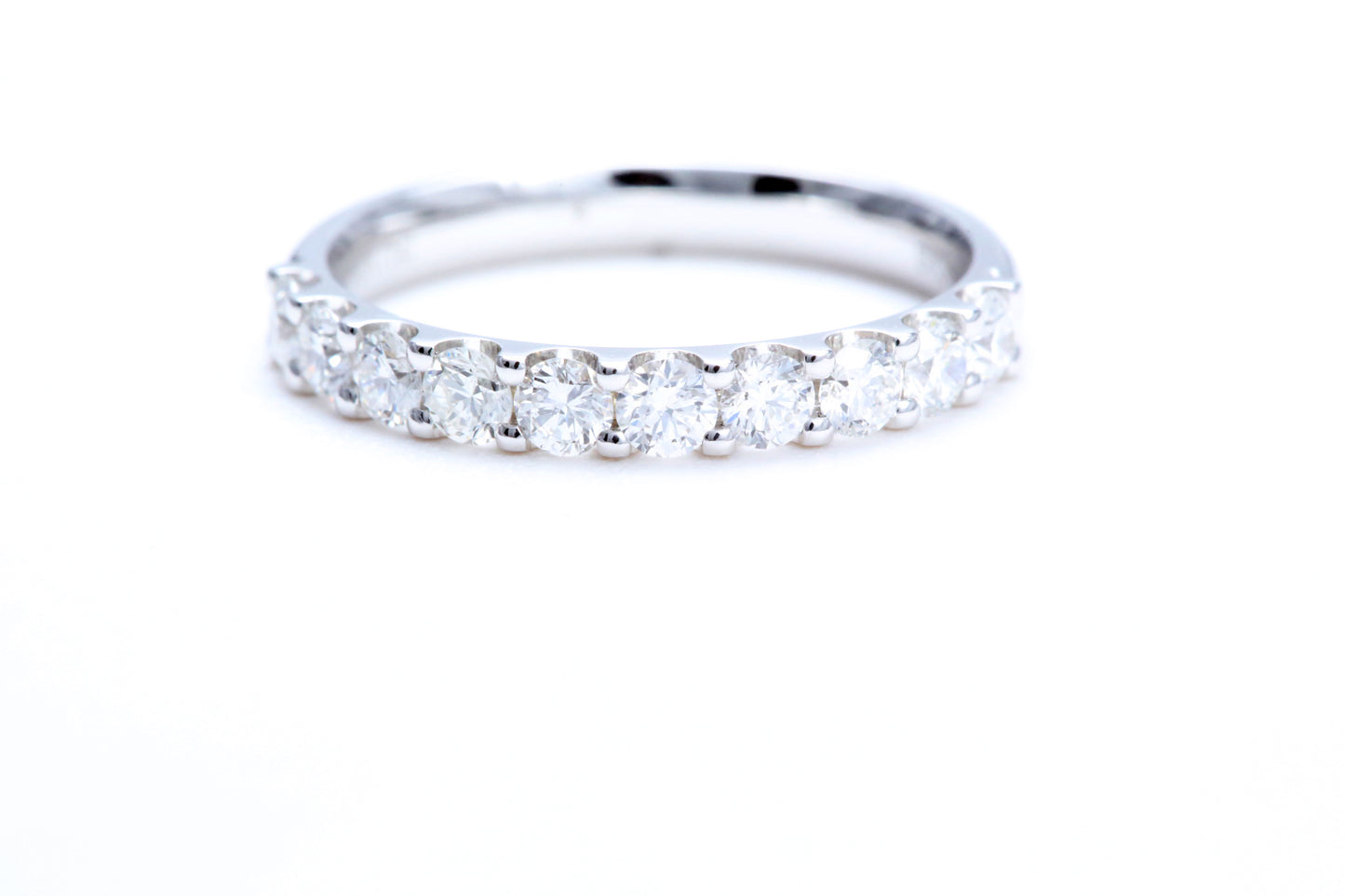 Minimalist Pavé Diamond Ring 3/4 of a carat total weight in 14K white gold