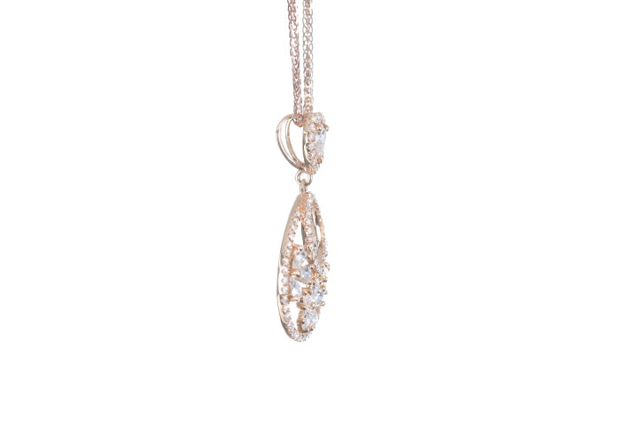 Pear Shaped Rose Cut Diamond Pendant