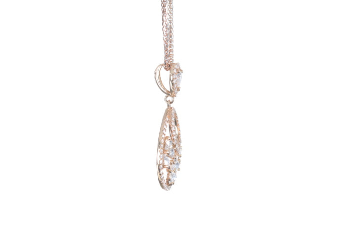 Pear Shaped Rose Cut Diamond Pendant