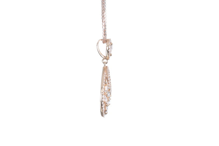 Pear Shaped Rose Cut Diamond Pendant