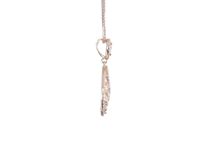 Pear Shaped Rose Cut Diamond Pendant