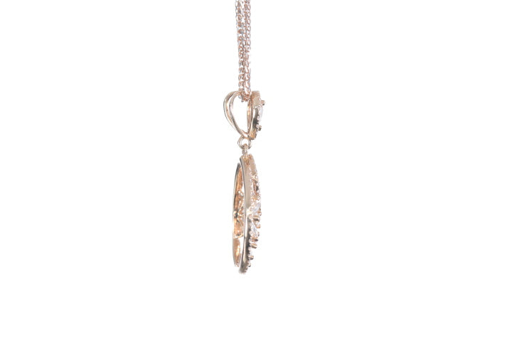 Pear Shaped Rose Cut Diamond Pendant