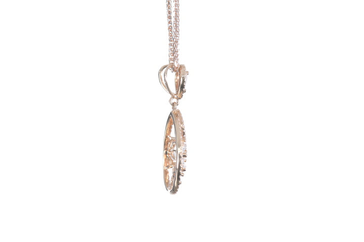 Pear Shaped Rose Cut Diamond Pendant