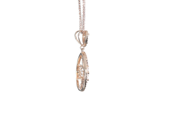 Pear Shaped Rose Cut Diamond Pendant