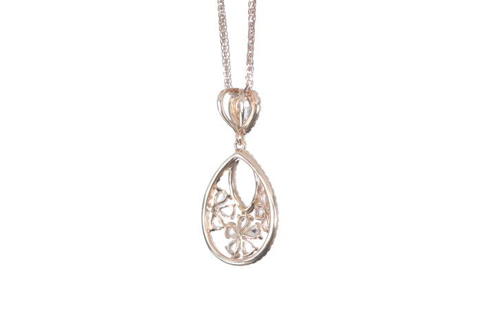 Pear Shaped Rose Cut Diamond Pendant