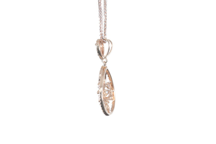 Pear Shaped Rose Cut Diamond Pendant
