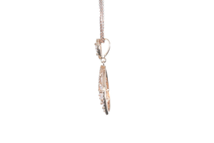 Pear Shaped Rose Cut Diamond Pendant