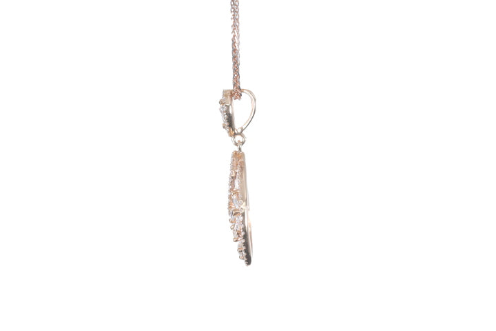 Pear Shaped Rose Cut Diamond Pendant