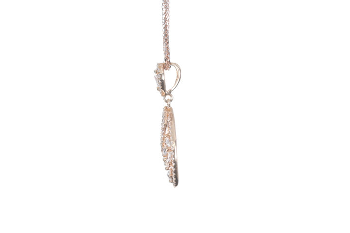 Pear Shaped Rose Cut Diamond Pendant
