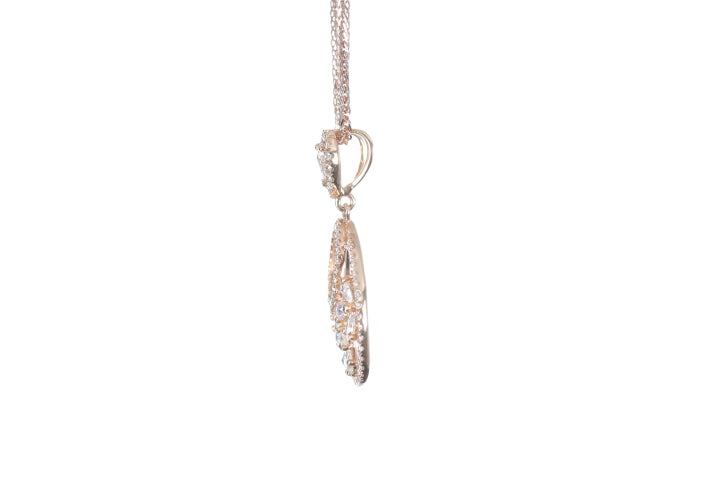 Pear Shaped Rose Cut Diamond Pendant
