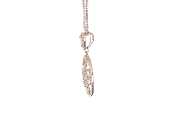 Pear Shaped Rose Cut Diamond Pendant