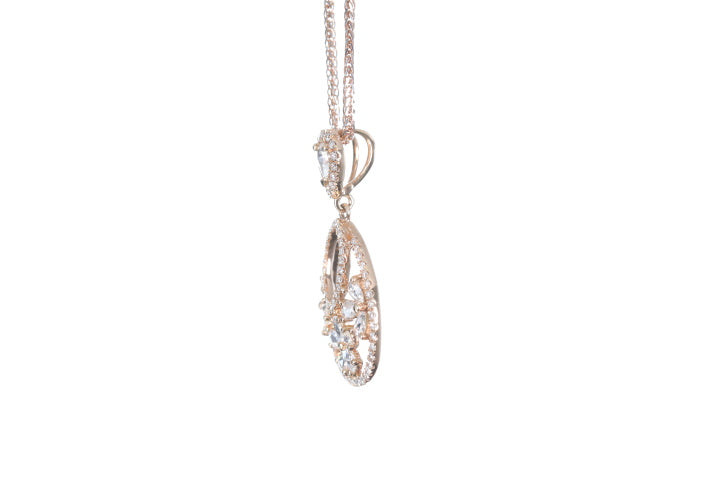 Pear Shaped Rose Cut Diamond Pendant