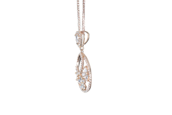 Pear Shaped Rose Cut Diamond Pendant