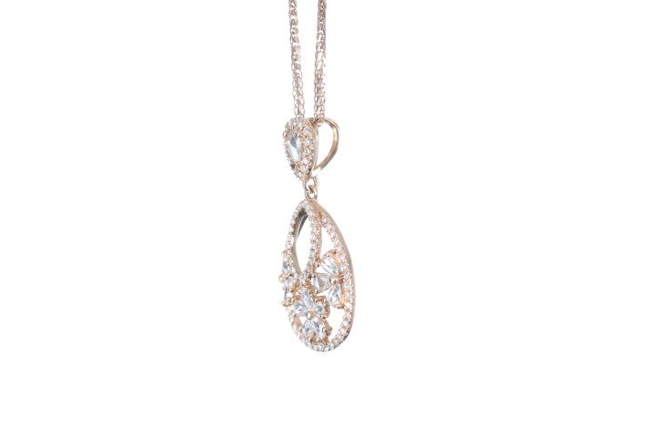 Pear Shaped Rose Cut Diamond Pendant