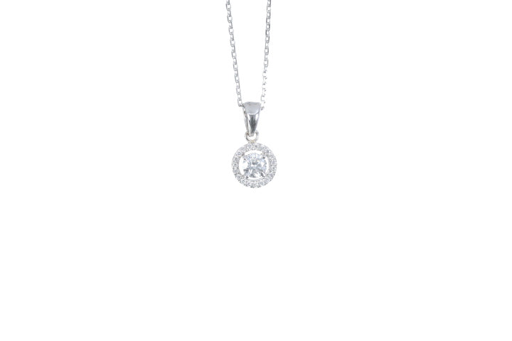 Mini Diamond Halo Pendant