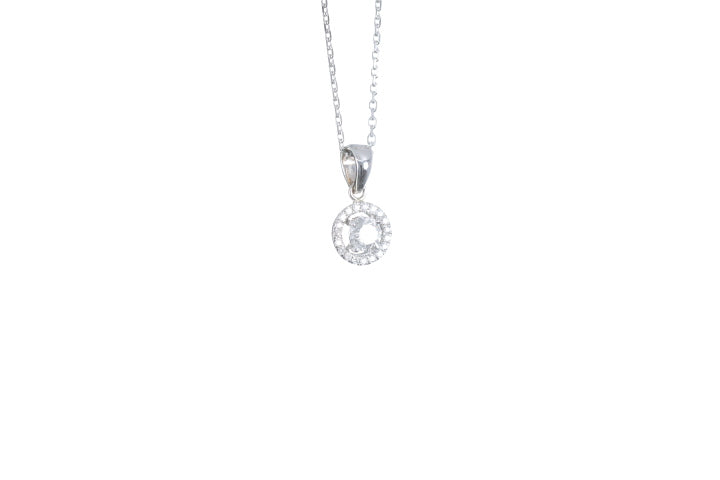 Mini Diamond Halo Pendant
