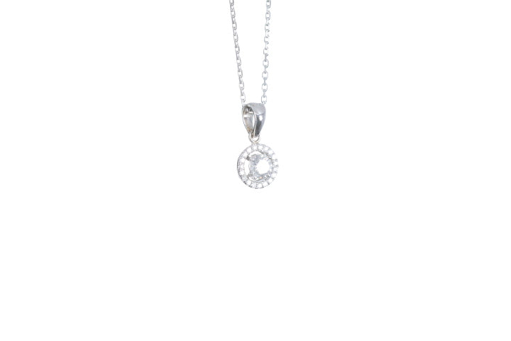 Mini Diamond Halo Pendant