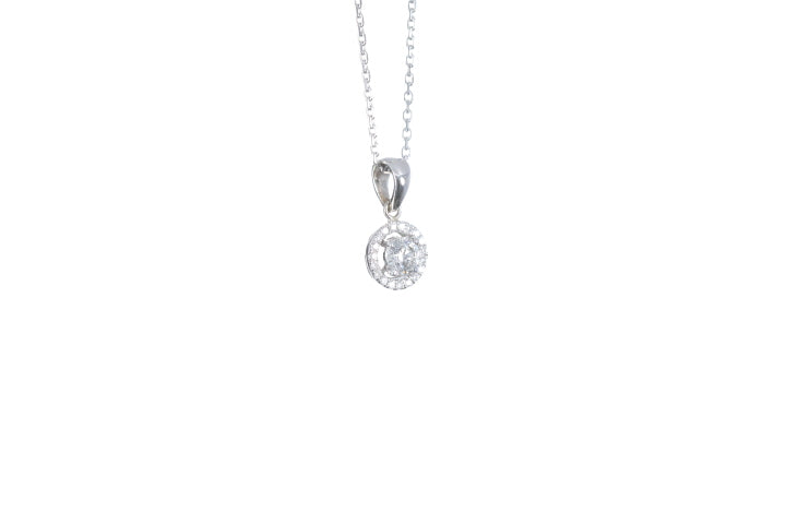 Mini Diamond Halo Pendant